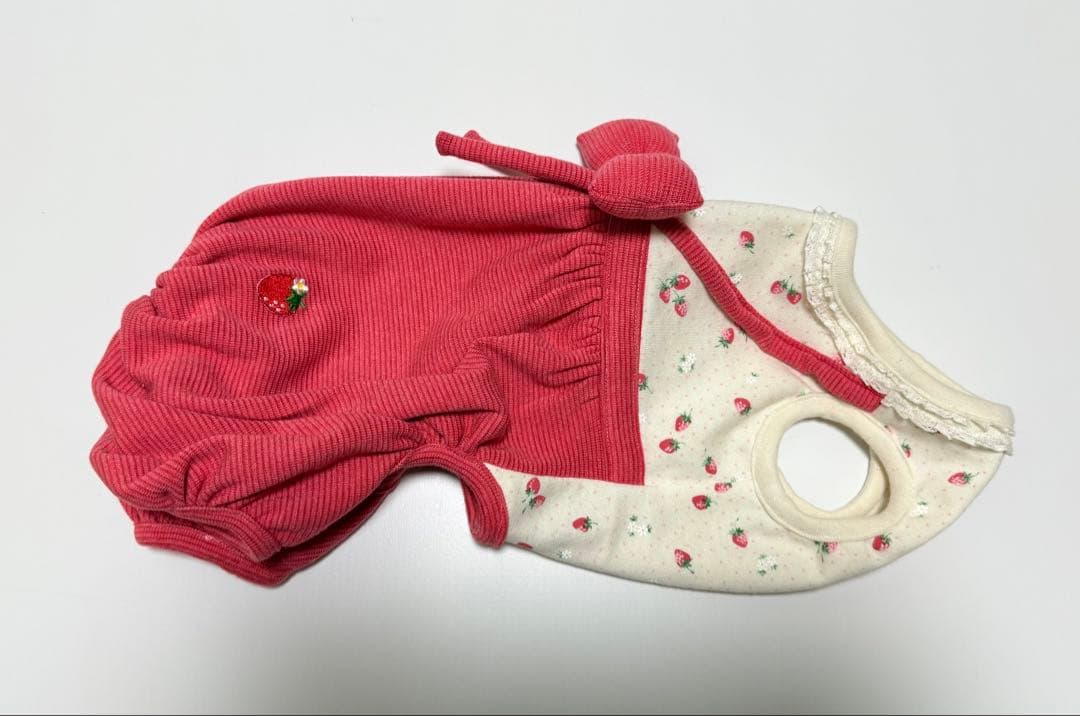 ダックスフンド服 DM カボパンロンパース つなぎ 犬服 わんこ 苺