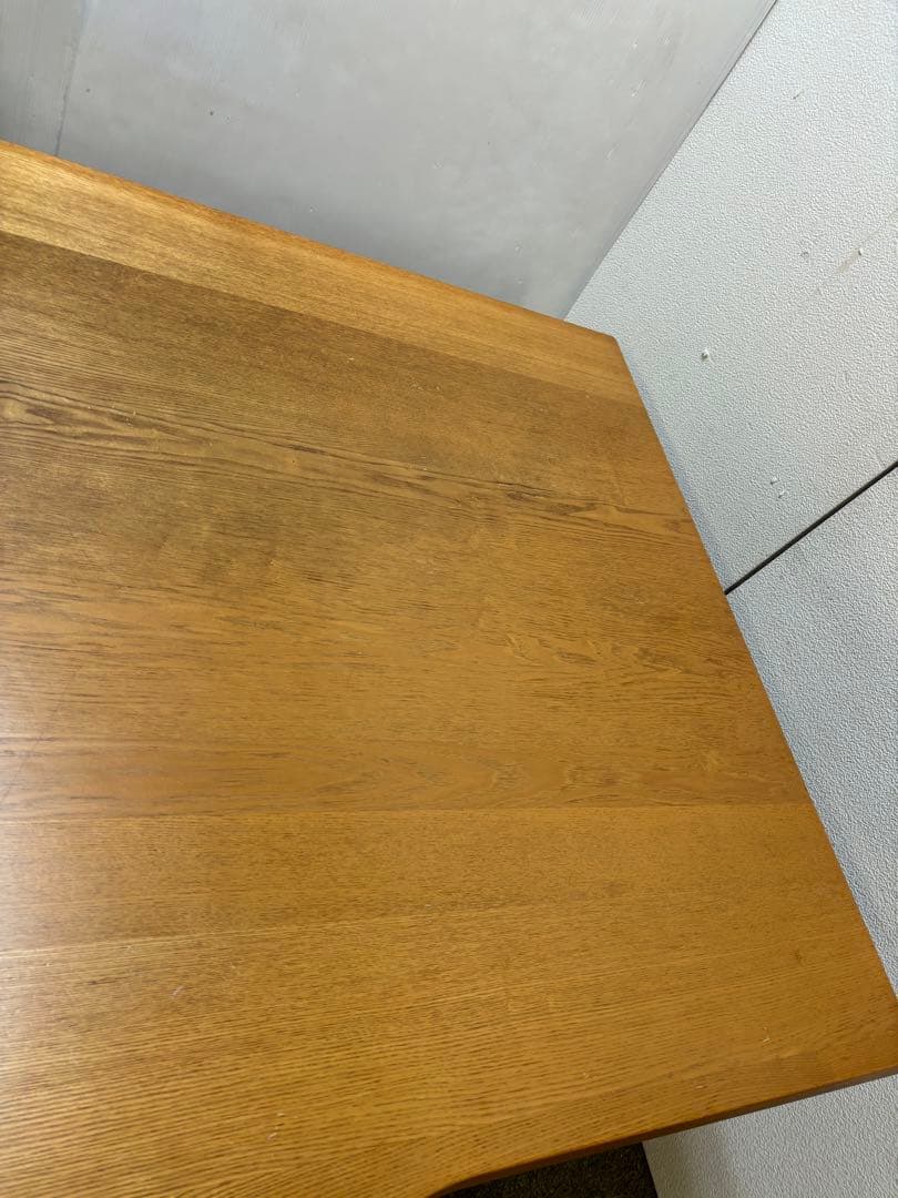 ② 165サイズ　変形P型　ダイニングテーブル　タモ無垢材