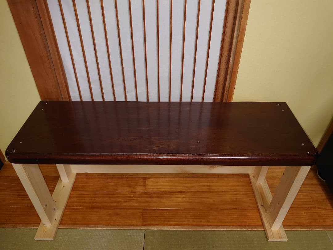 【其の24】中古テーブルを加工したパチスロ実機を置く台（２台用シンプルスタンド）