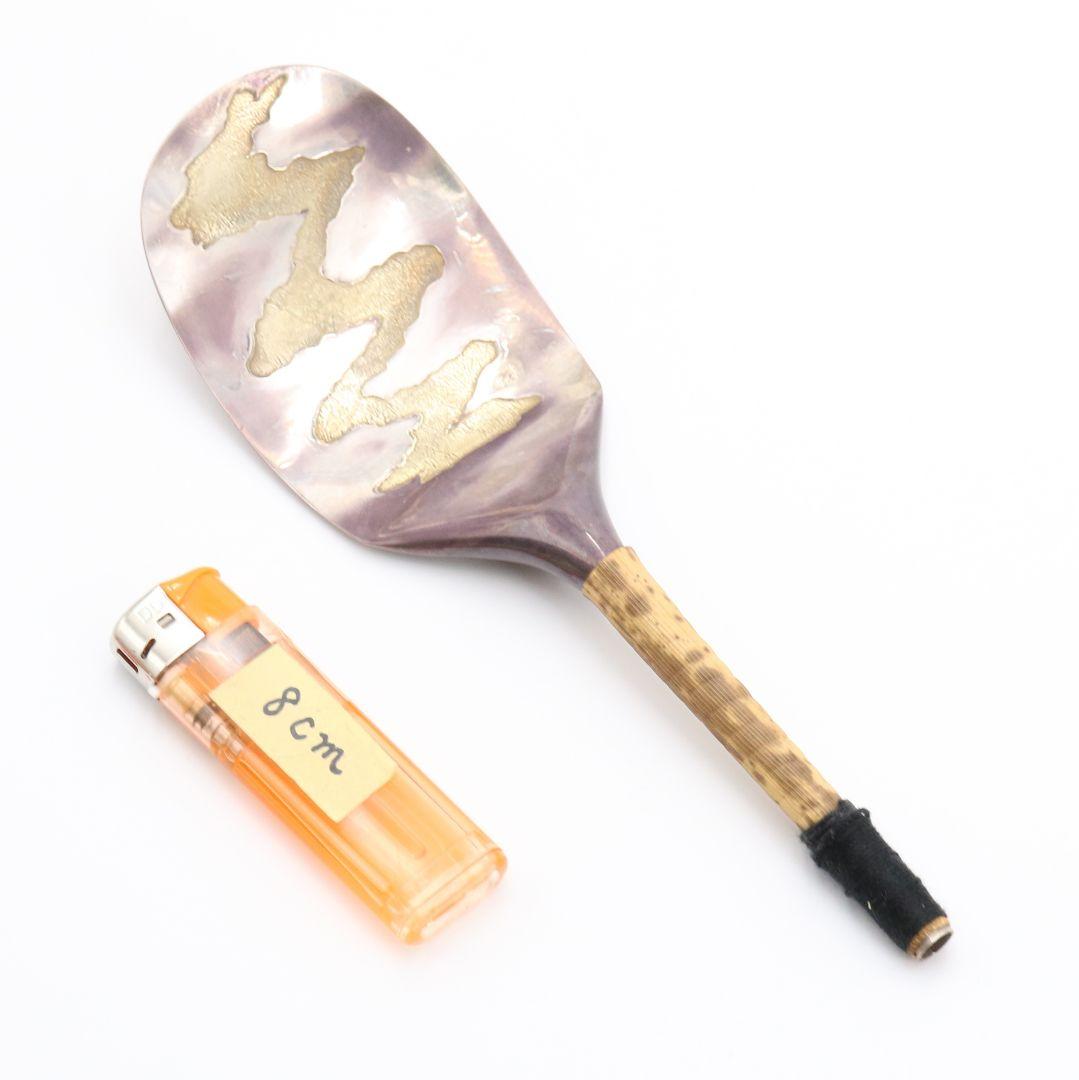 木村清雲造 鵬雲斎好写 南鐐瑞雲象嵌入炉用灰匙