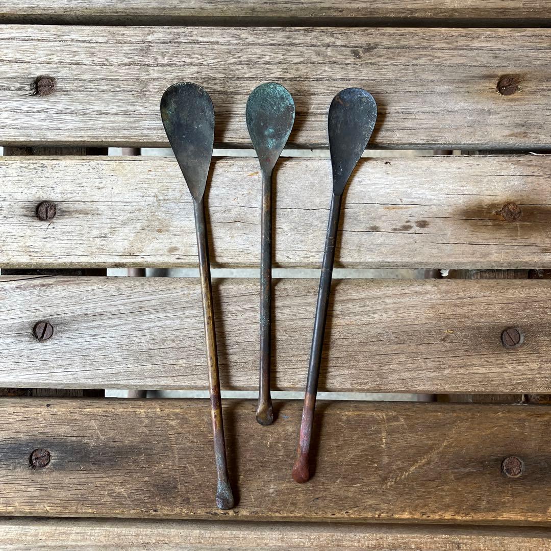 アンティーク 薬匙 薬さじ 調剤 スプーン 明治 大正 漢方薬 古道具