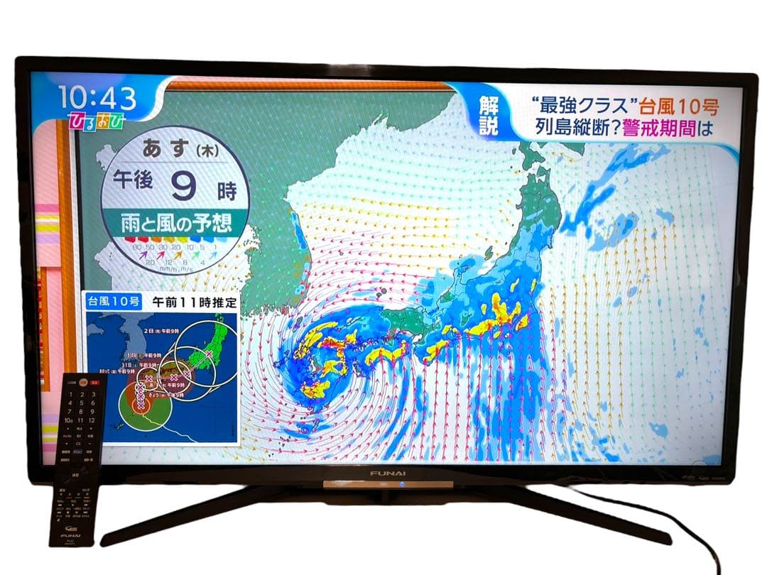 決定‼️ [美品] 40型テレビ FUNAI フナイ 録画機能付 リモコン付 HDD内蔵