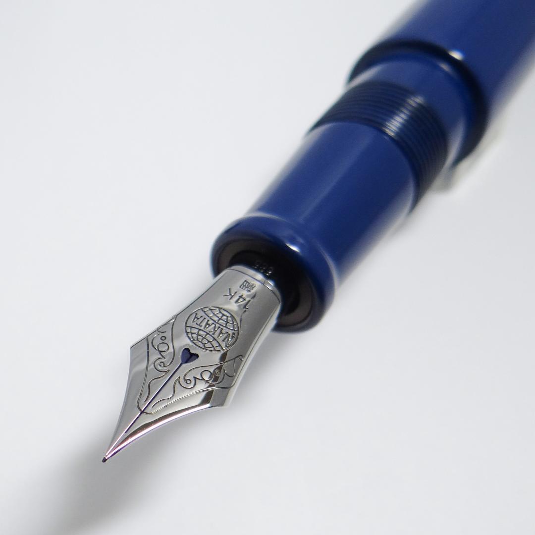 【生産中止品・美品】中屋万年筆 シガーポータブル 桔梗 細字F NAKAYA