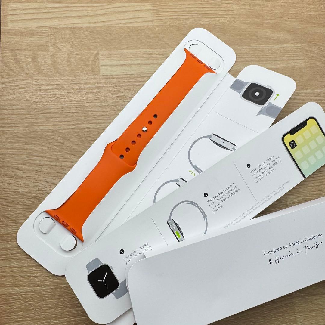 2223 Apple Watch エルメス　オレンジ　スポーツ　バンド　ラバー