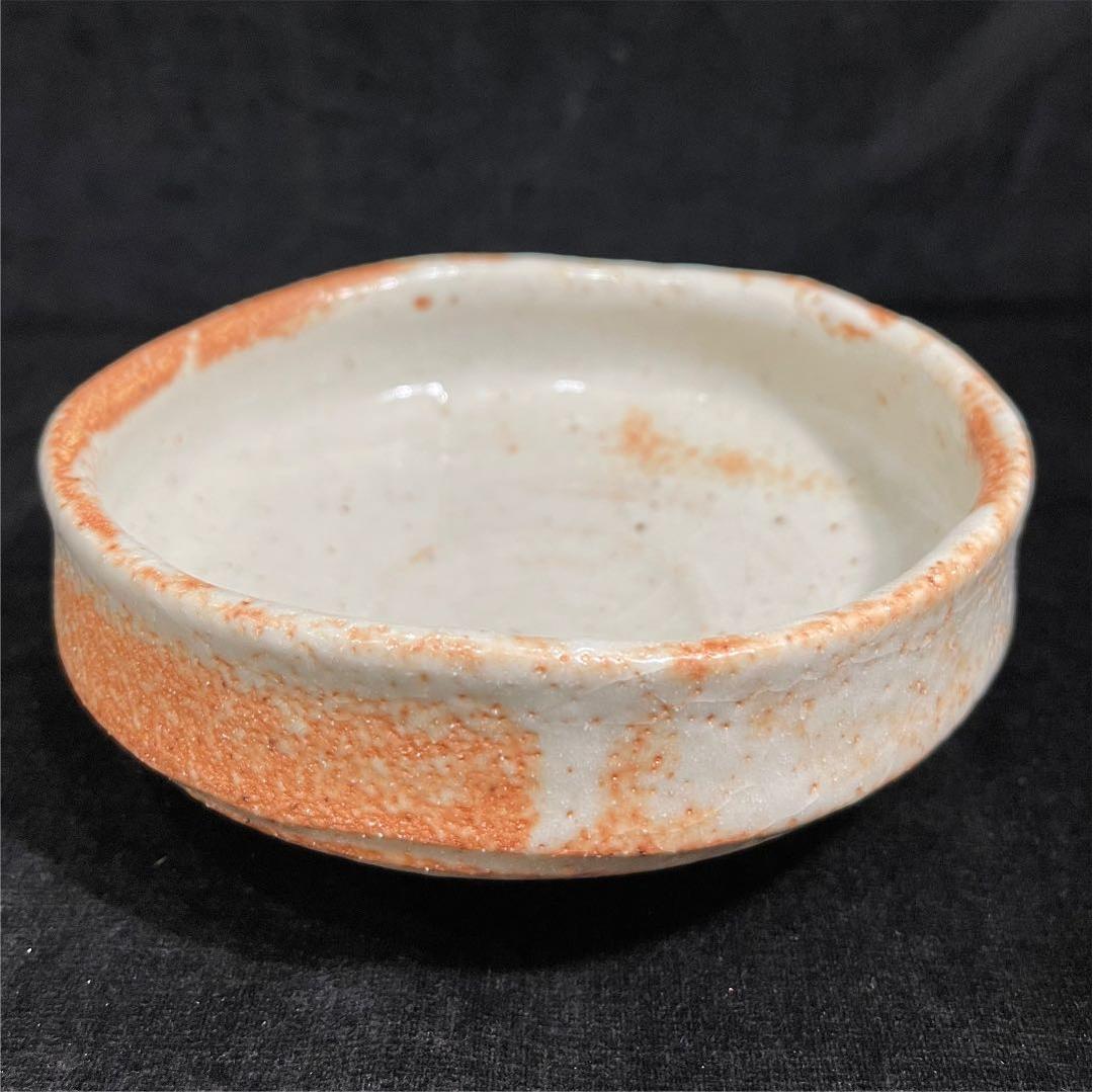 s640 水野古麦 紅志野 茶碗 共箱