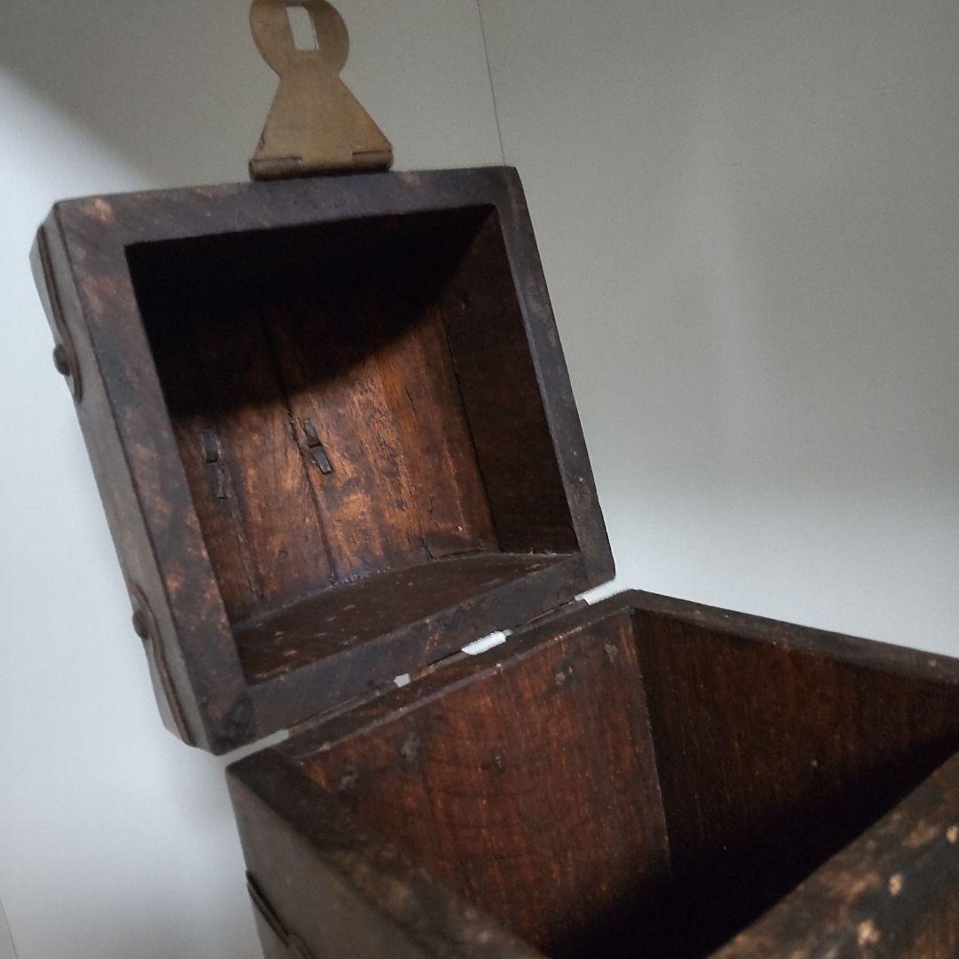 アンティーク 木製 ワイン ボックス 金具付き