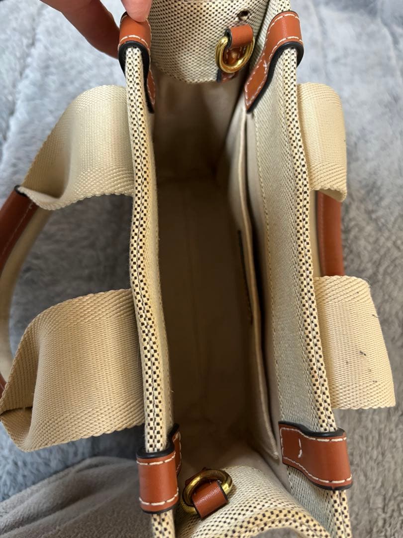 Chloé ストライプトートバッグ