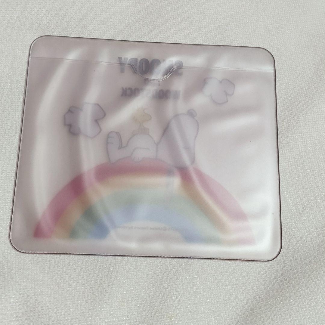 激レア 希少 スヌーピー クリアケース 収納 レトロ 虹