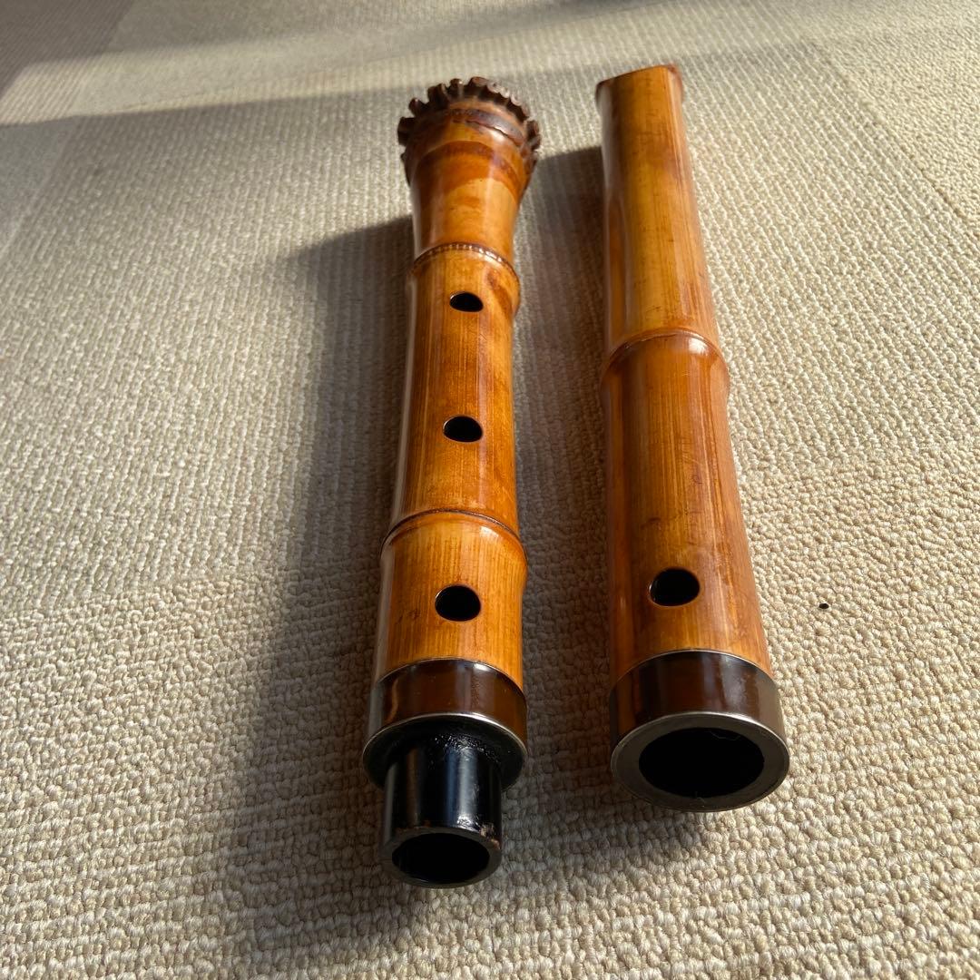 252尺八 ニ尺一寸管 晏弘銘ニ印