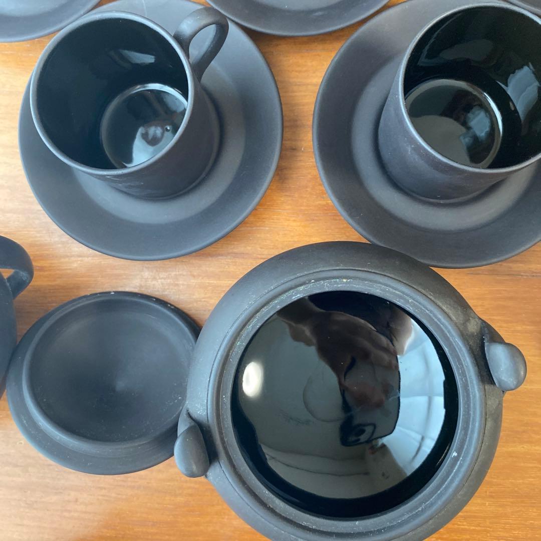 ウェッジウッド ブラックバサルト コーヒーセット デミタス カップ