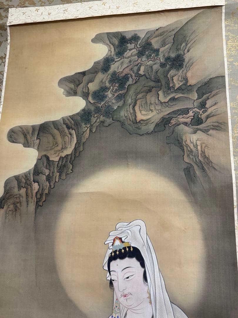 華山銘 絹本 仏画 観音 日本画 古画