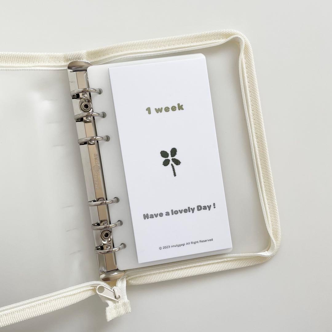 早い者勝ち 韓国 貯金 バインダー カバー A6 ふかふか シンプル ドット