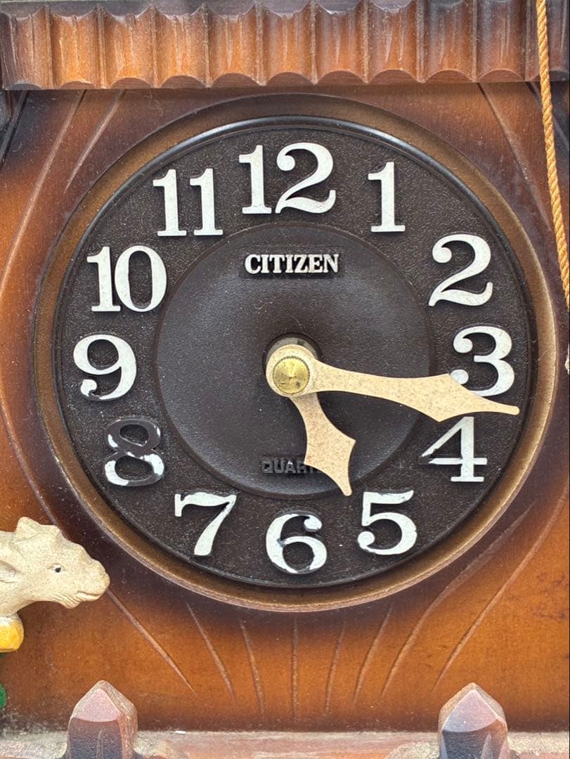 CITIZEN シチズン 鳩時計 山羊 小屋 少女 振り子時計 ポッポ時計