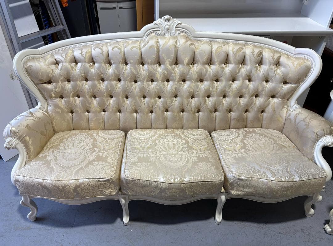 すずらん イタリア家具 ヨーロッパ家具 3Pソファのみ193cm Used