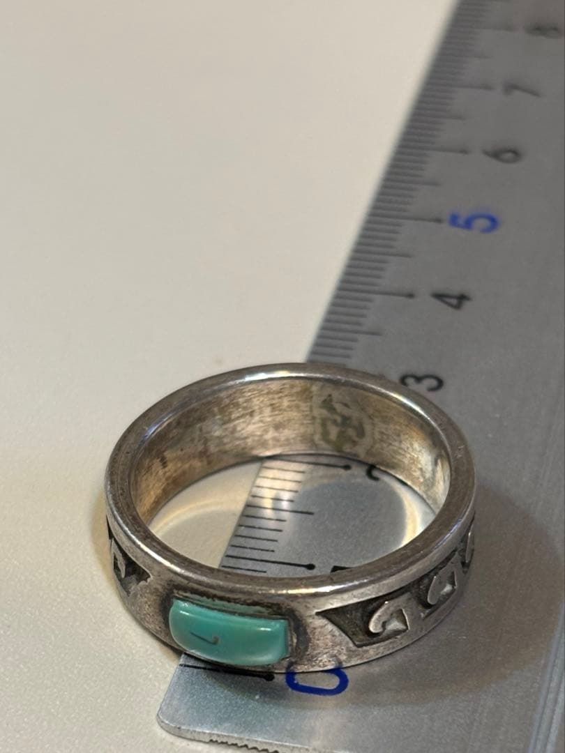ターコイズ石付きシルバーリング インディアンジュエリー