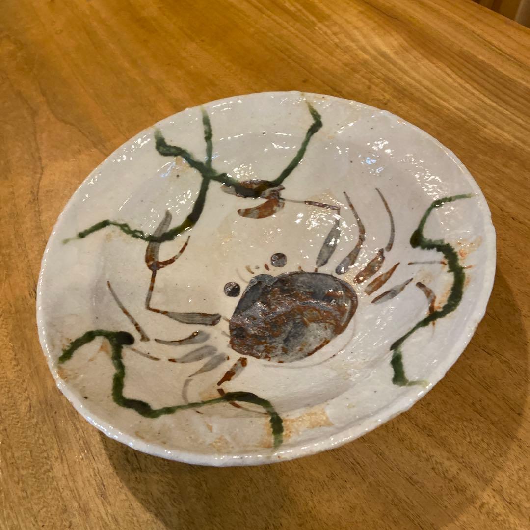 中垣連次魯山人写し志野織部蟹絵付け皿 - メルカリ