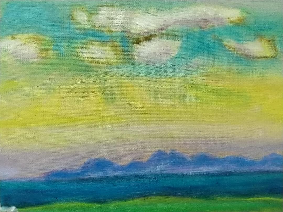 「灯台のある草原」能取岬 P8 絵画