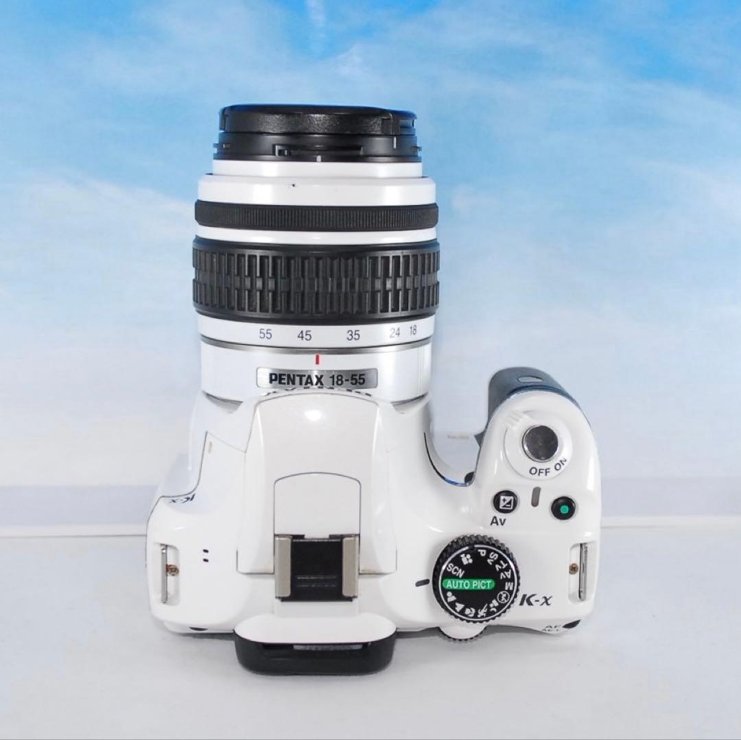 ❤️PENTAX K-x ❤️ホワイト レンズキット リチウム電池付 動作確認済✨