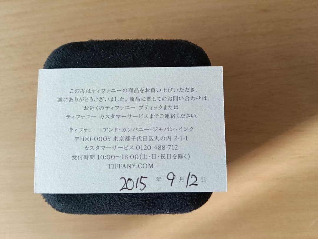 【9号】【Pt950】Tiffany & Co. シルバーリング　リングピロー付