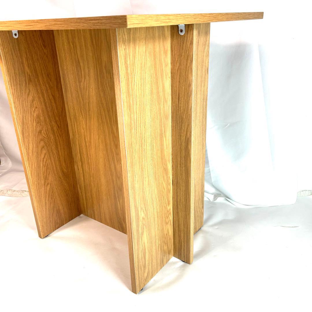 woodray 韓国 モダンテーブル 半楕円型 カフェテーブル 木製テーブル