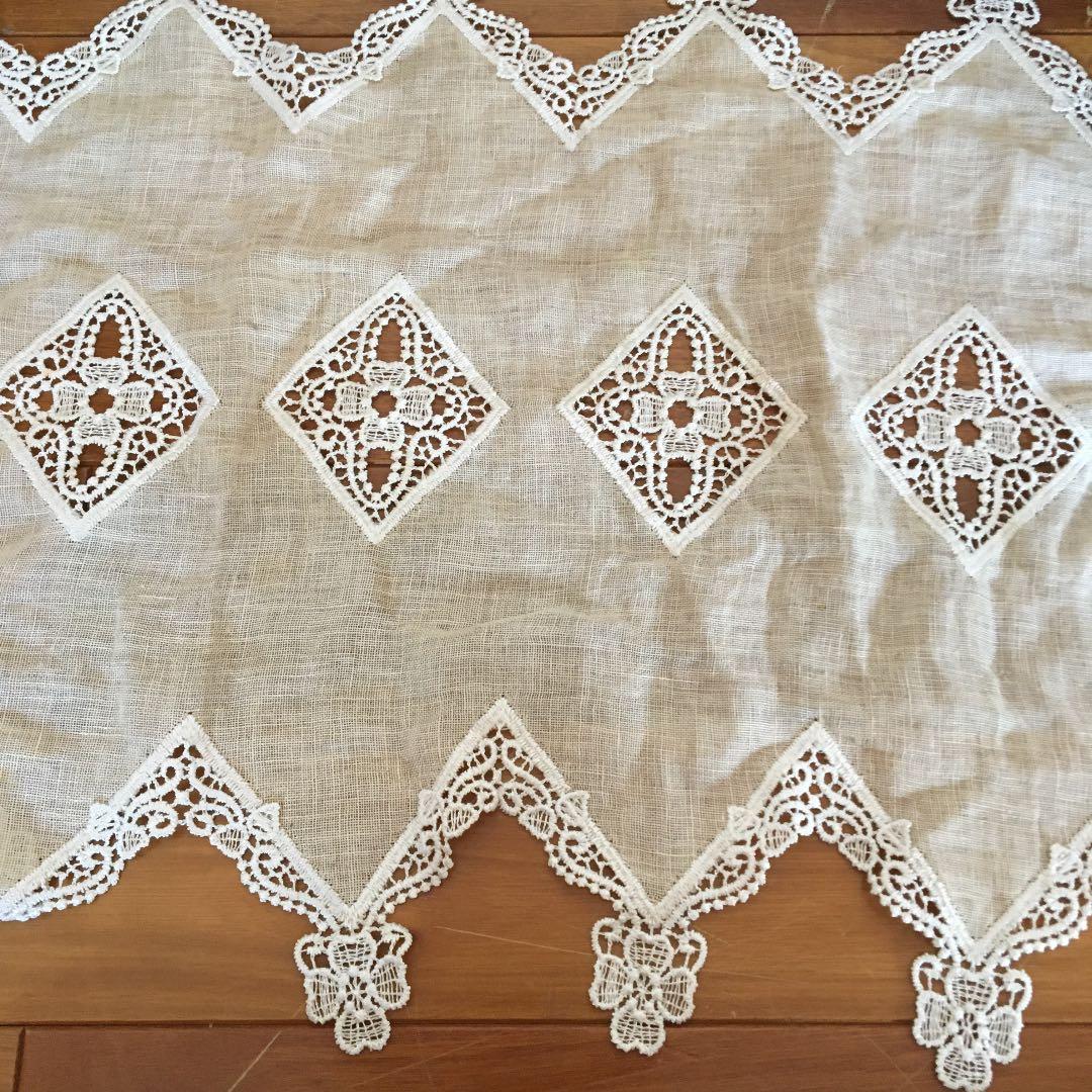 レース テーブルセンター ベルギーレース アンティーク 刺繍クロス