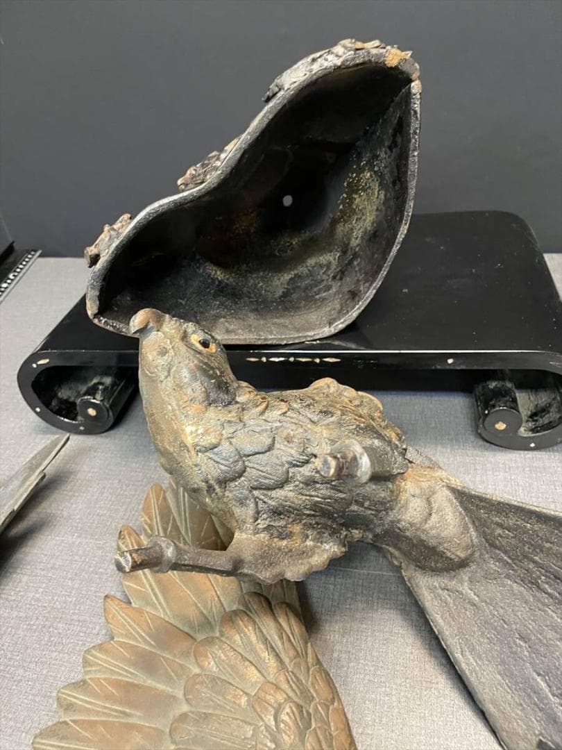 最終値下 まごころ堂 銅器の鷹 銅製 置物 5783