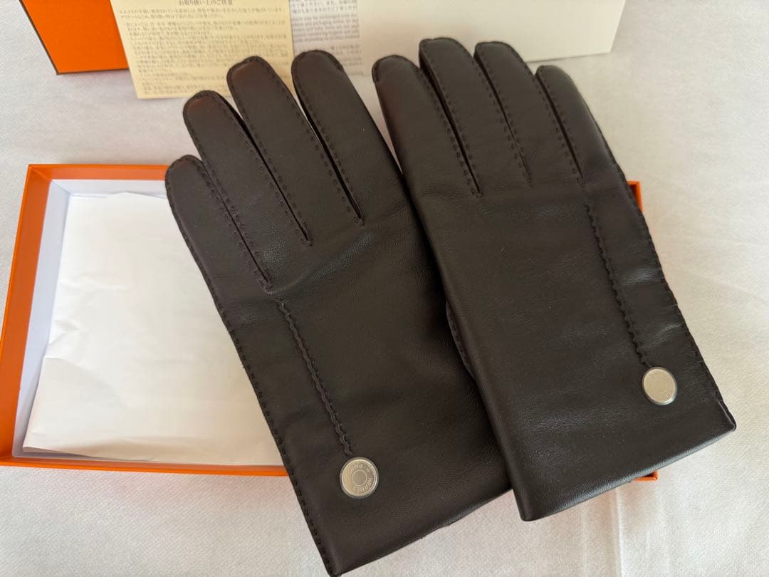 【新品・未使用】エルメス　メンズ　オーダーグローブ 新品・未使用】エルメス メンズ オーダーグローブ