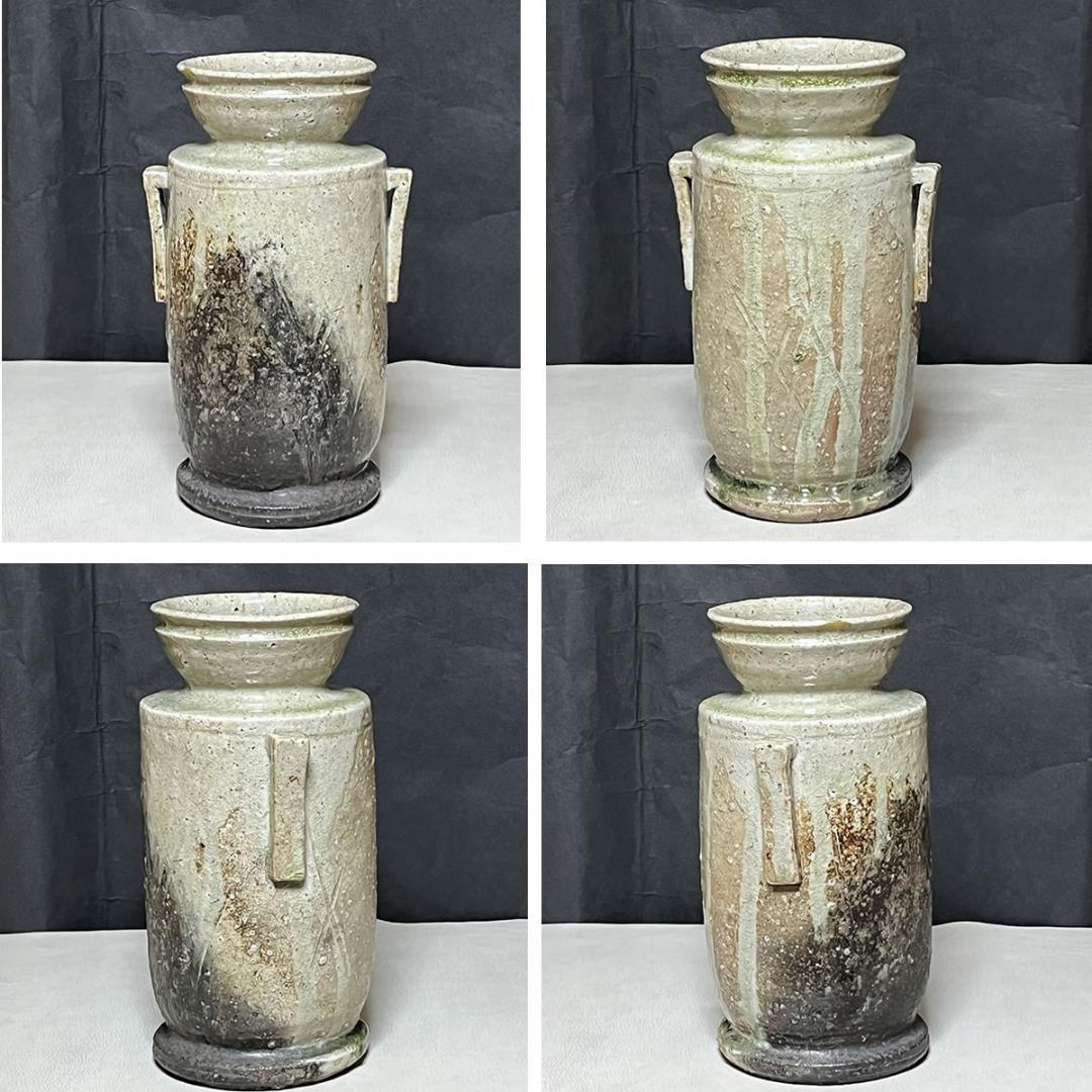 信楽焼 古来窯 四代 上田直方 花入 識箱 茶道具 【k3506】