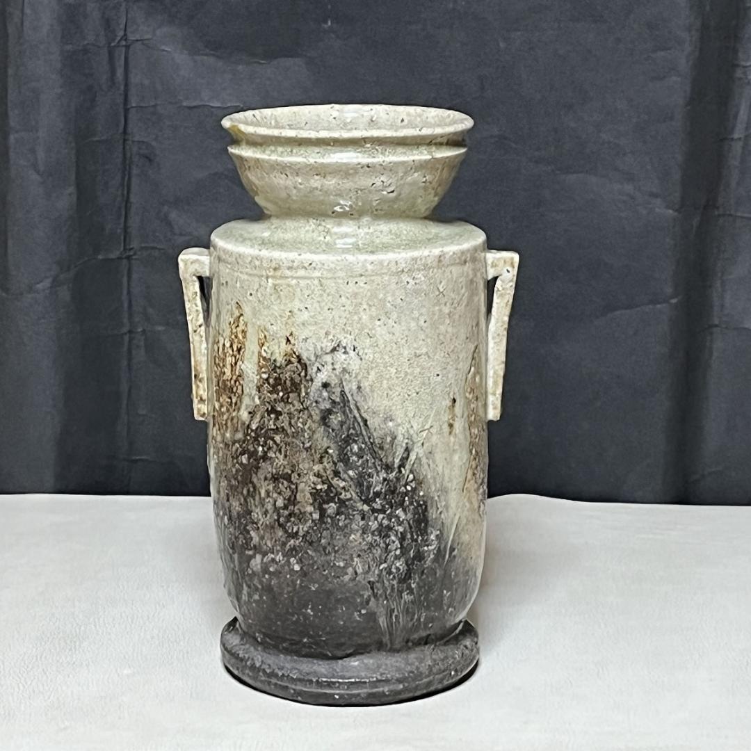 信楽焼 古来窯 四代 上田直方 花入 識箱 茶道具 【k3506】