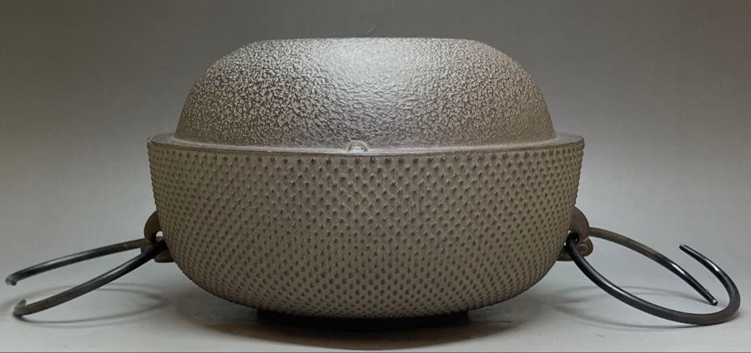 人間国宝 高橋敬典 金谷浄雲 南鐐撮霰 平丸釜添 唐銅鬼面