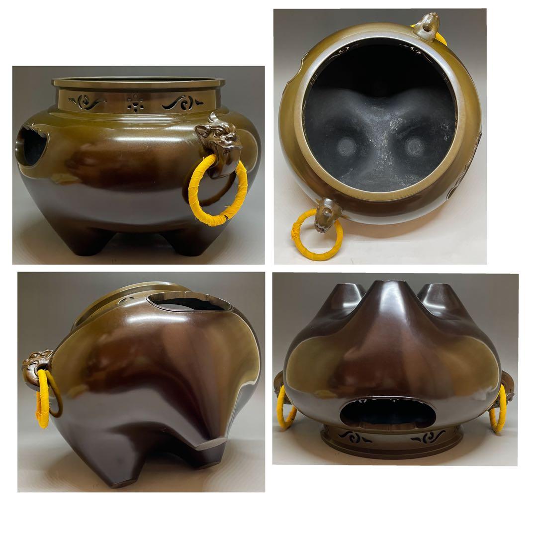 人間国宝 高橋敬典 金谷浄雲 南鐐撮霰 平丸釜添 唐銅鬼面