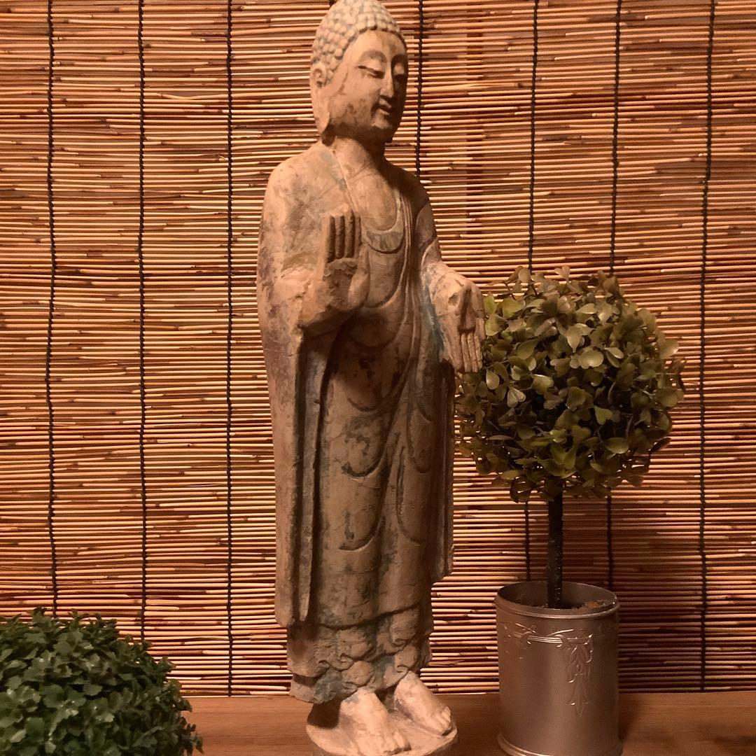 北魏 石造仏教彫刻の展開』 | 日々是好日 北魏・石仏「阿弥陀如来立像