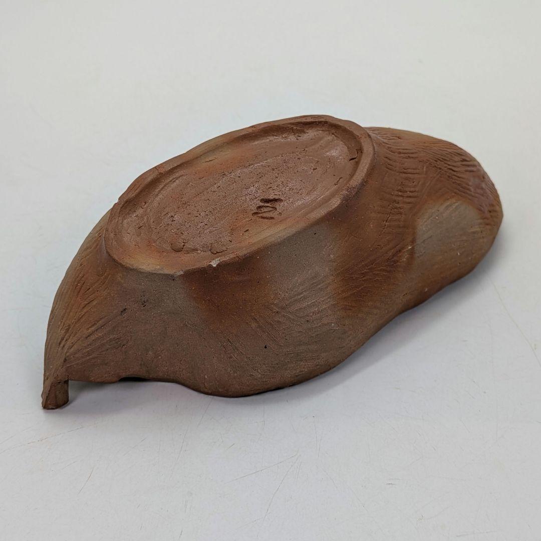 備前市無形文化財 木村玉舟 備前焼 緋襷葉皿 食器 皿鉢 中鉢 菓子器 菓子皿