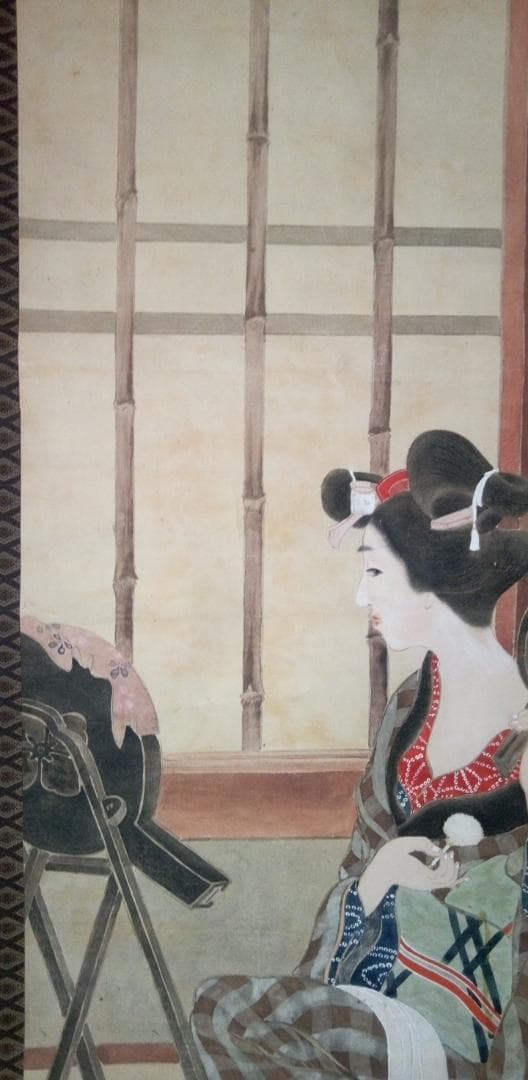 竹久夢二掛け軸(大きい）模写