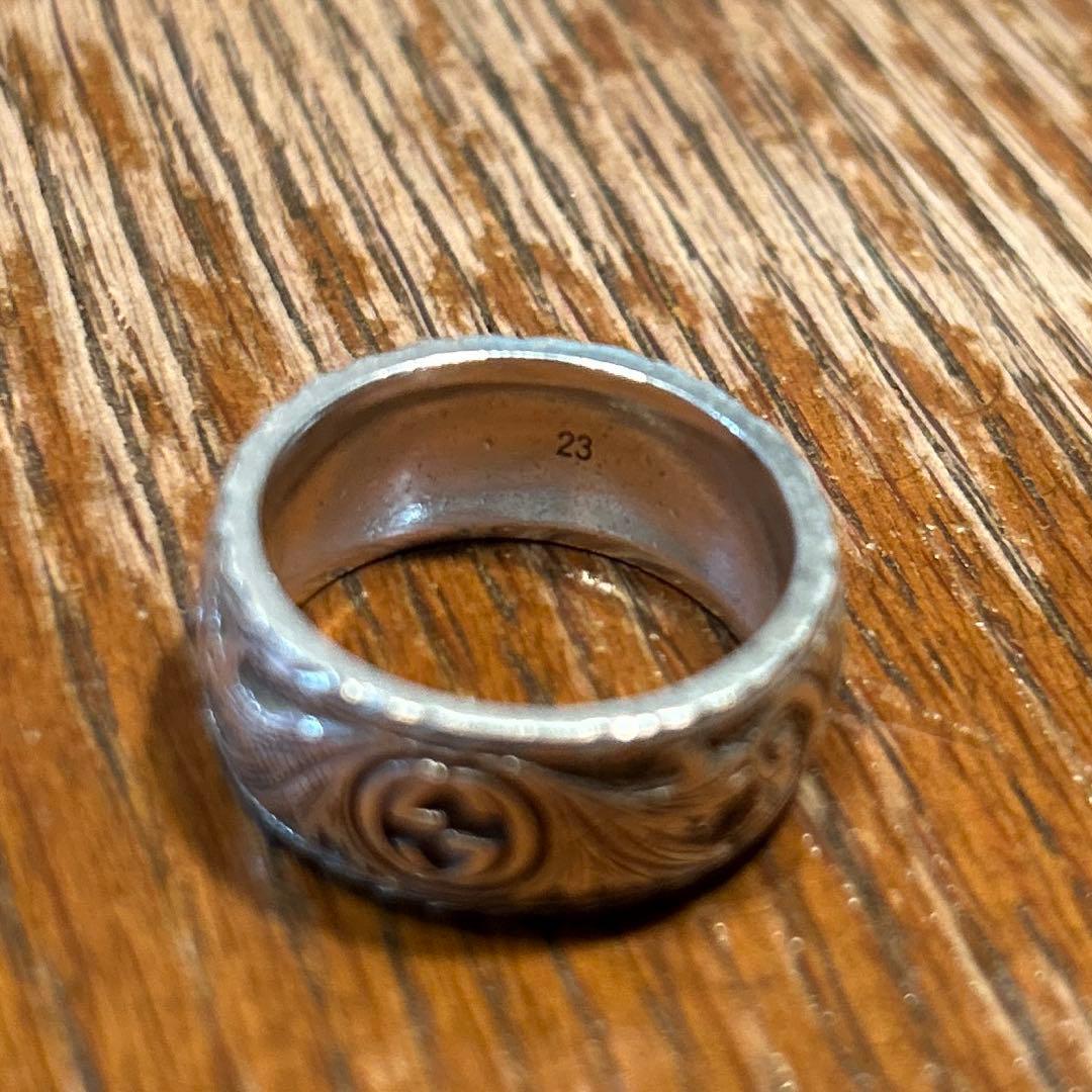 たけお様99専用　GUCCI シルバーリング キャットヘッド　23号