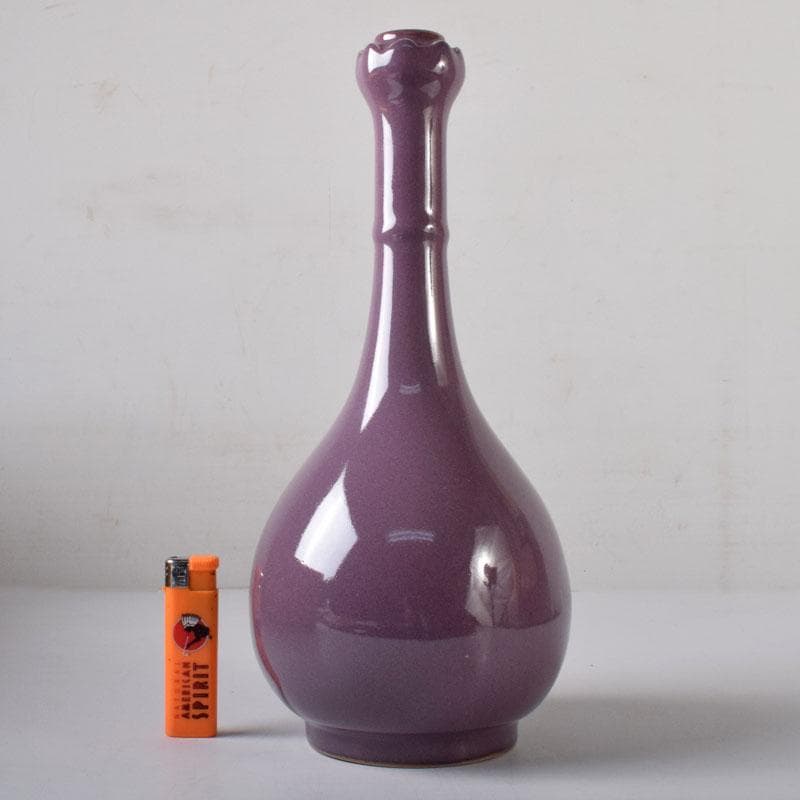 中国 宋代 鈞窯 丁香紫釉 蒜口瓶 M 7640C - メルカリ