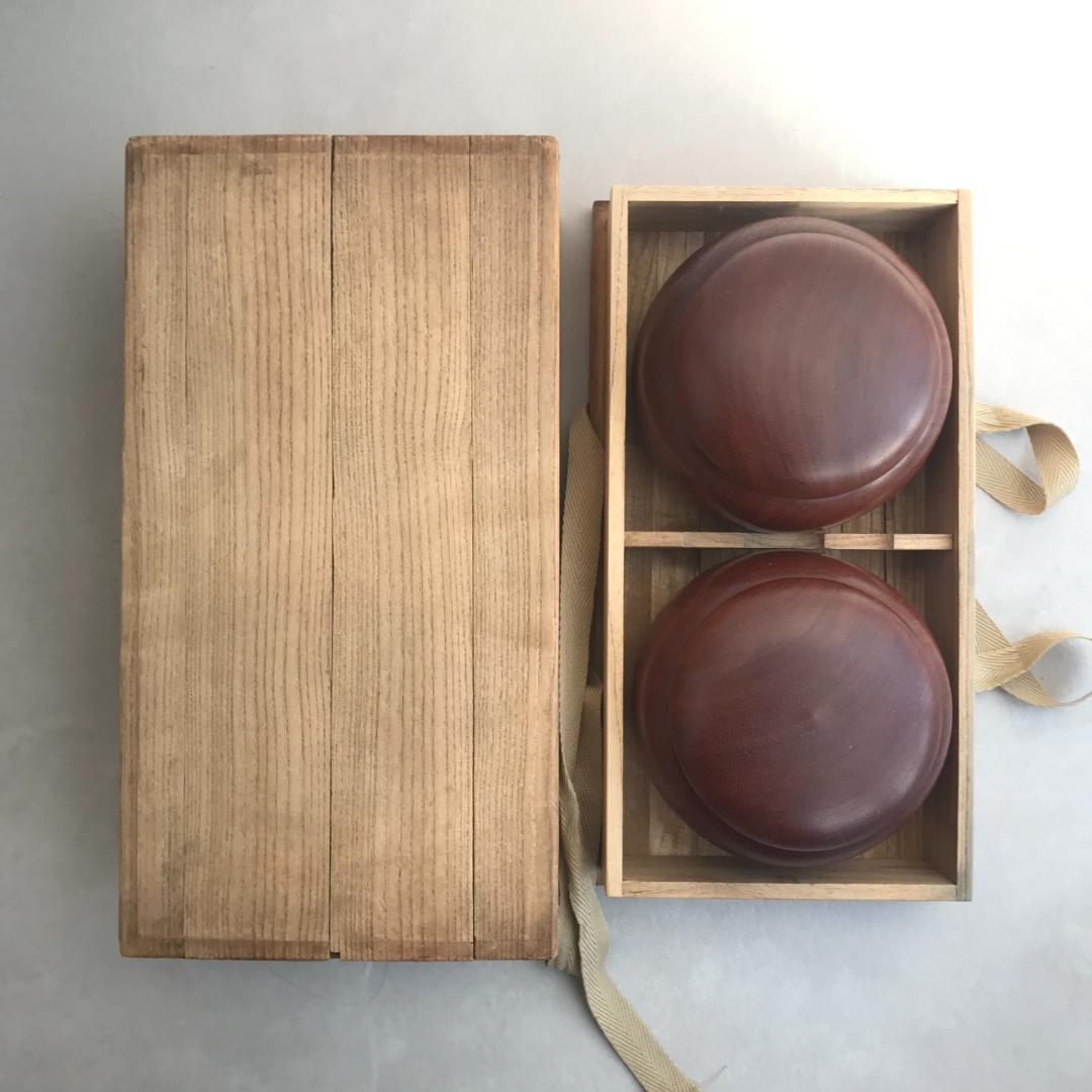 囲碁の駒 白石（黒石）＆ 碁笥 セット 木箱付き