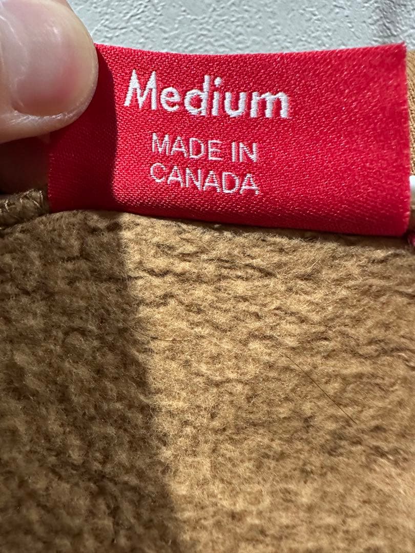 Supreme ベージュ ジップアップパーカー