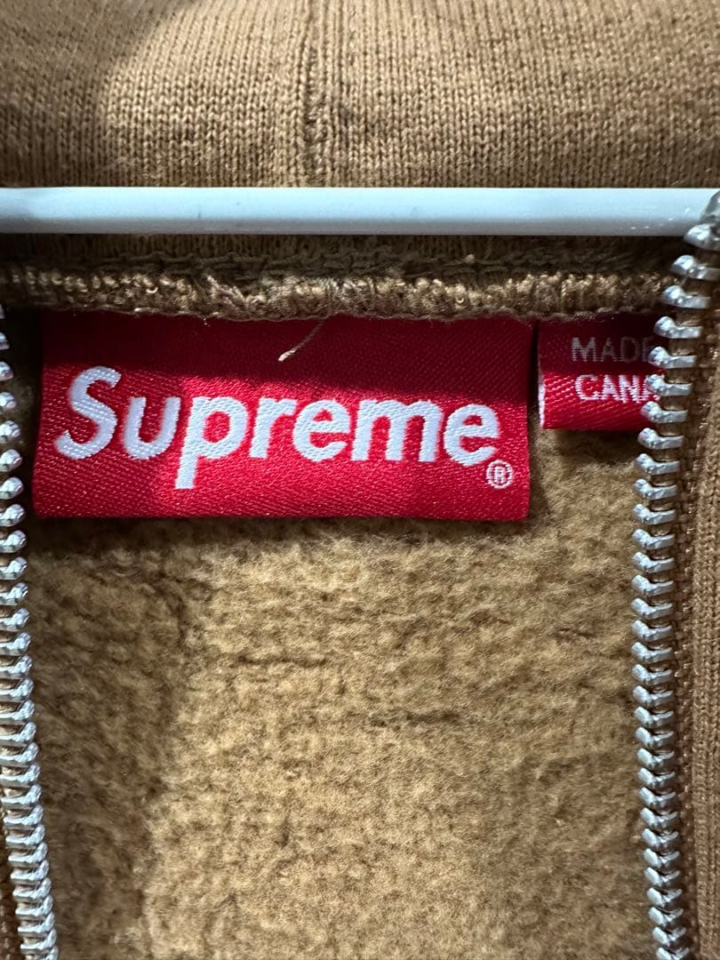 Supreme ベージュ ジップアップパーカー