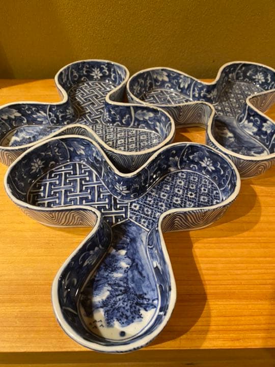 廣野俊彦 染付向付け 5客