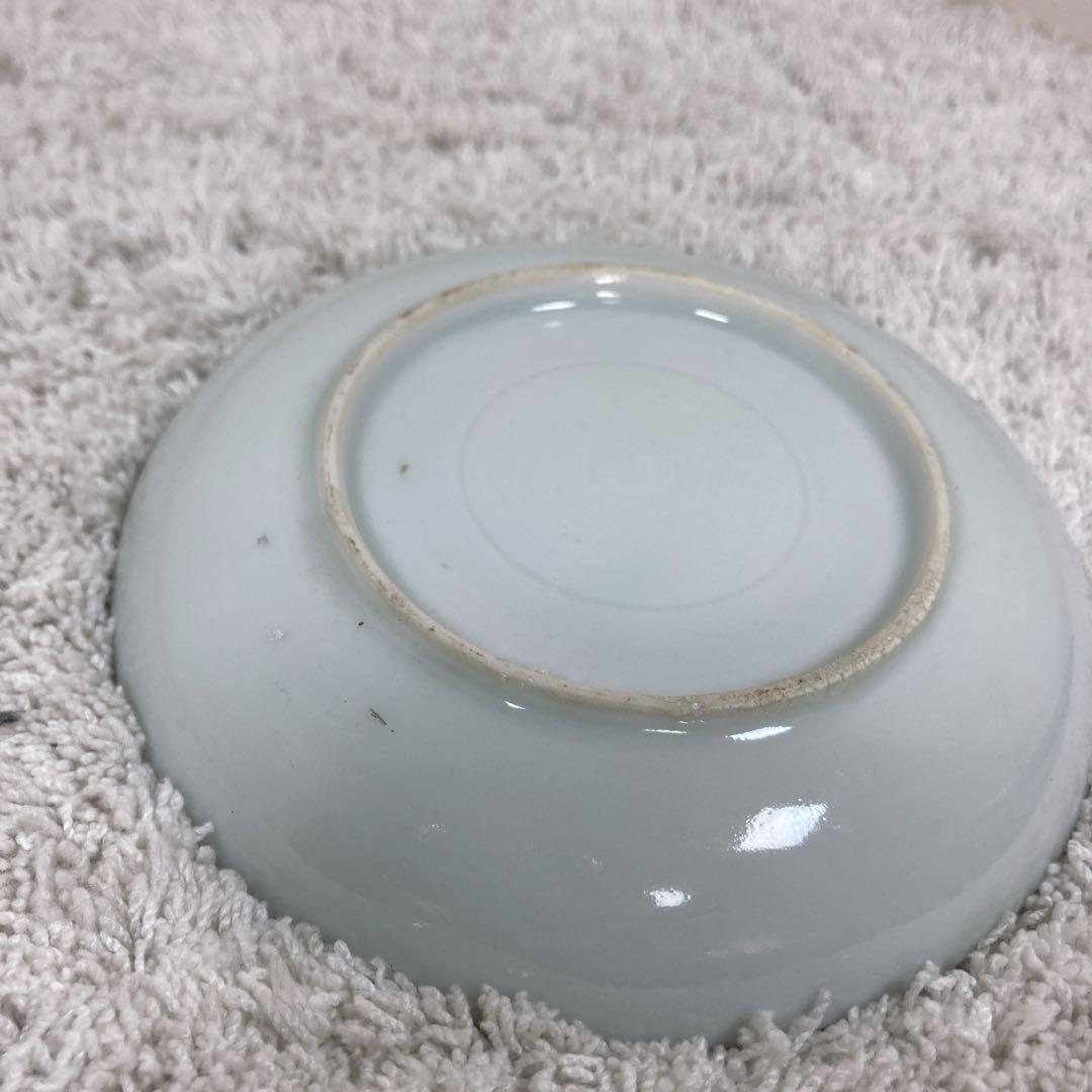 5枚組　冨貴長春 古伊万里 金彩赤絵鶴唐花皿　小皿 11cm 絵皿