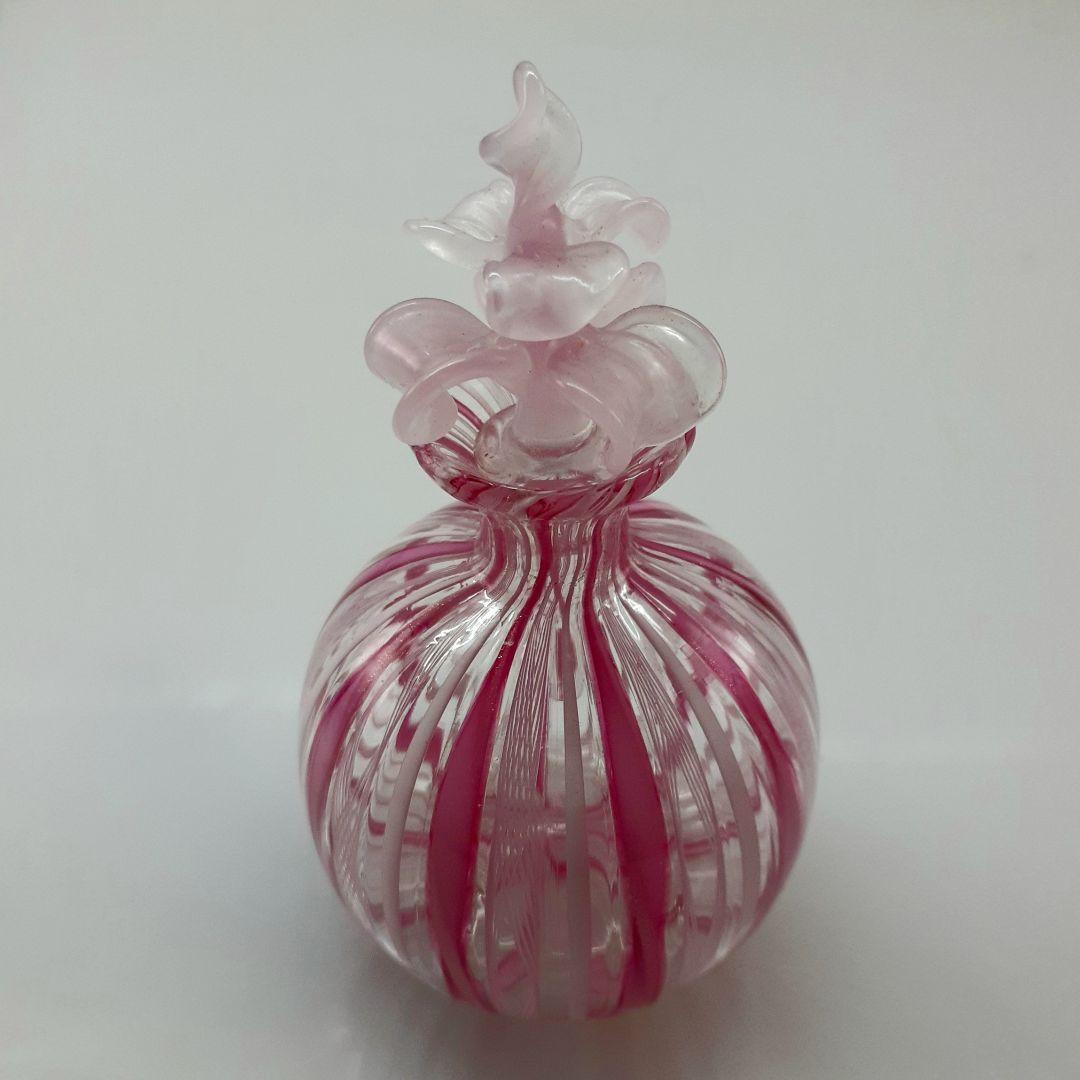 MURANO GLASS ムラノ 花蓋 香水瓶 パフュームボトル