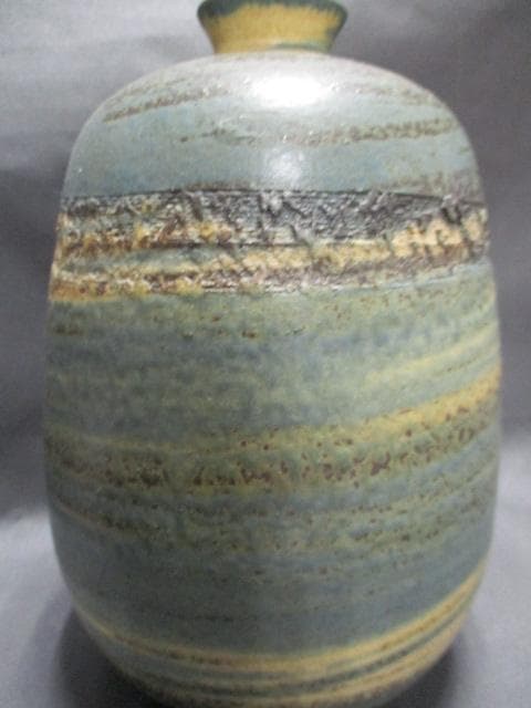 0914H 信樂燒 壶 竜山 山本竜山 高さ24cm アンティーク 木箱付