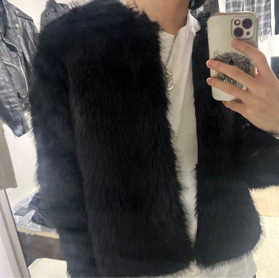 00s archive opium グランジ ファー ジャケット y2k 平成