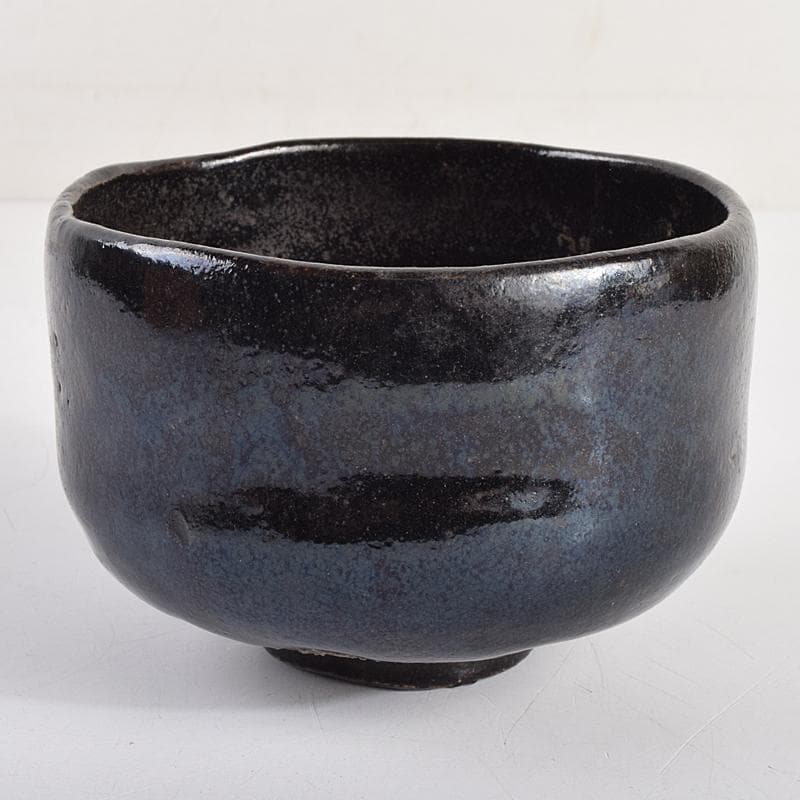 茶道具 楽吉左衛門 九代 了入作 黒楽茶碗 時代箱付 V R9357 - メルカリ