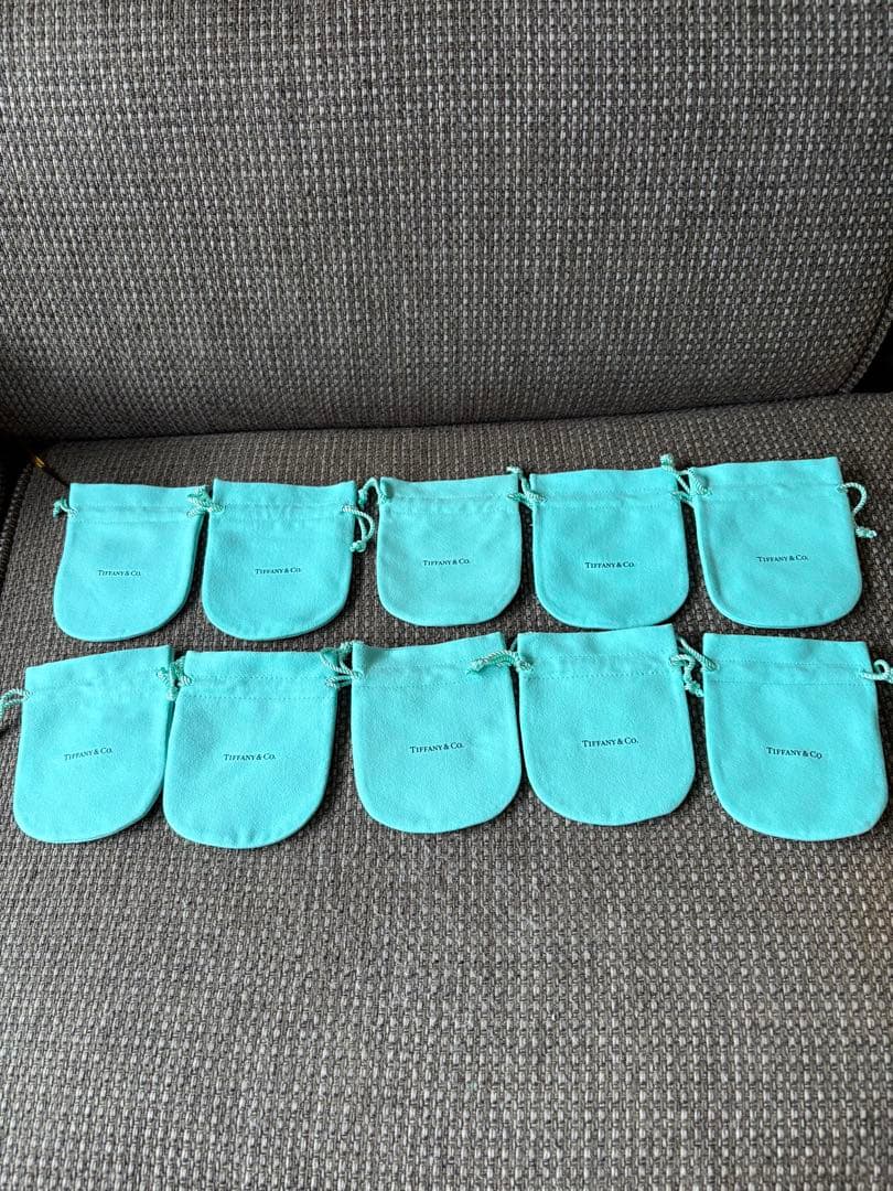 正規品 美品ティファニー巾着10枚セット （大サイズ9x11cm）