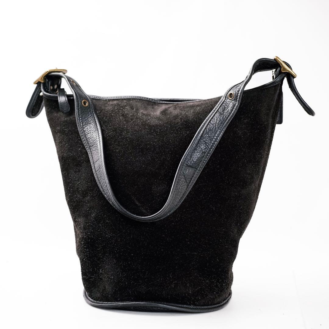 バッグ COACH 9010 Suede Shoulder Bag Leather