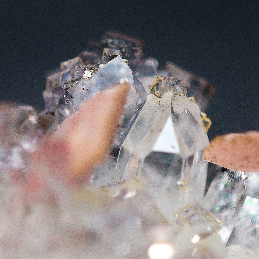 中国 ロードクロサイト フローライト 天然石 原石 鉱物標本 鉱石 蛍石