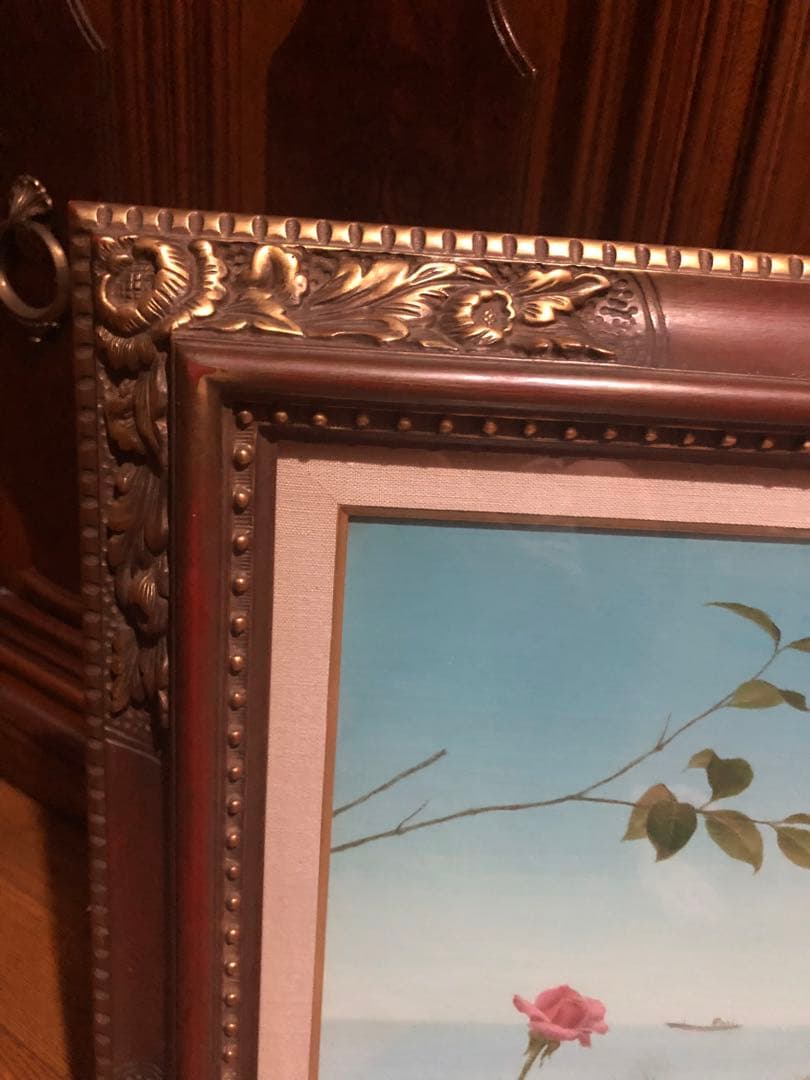 和田　徹　作品　油絵　　ばら　風景