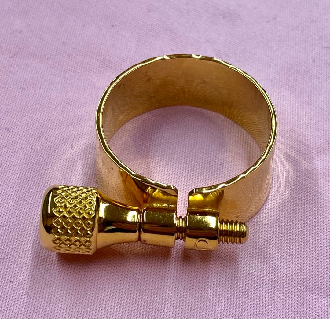 Gottsu / B♭管用クラリネット用リガチャー 総銀 金めっき